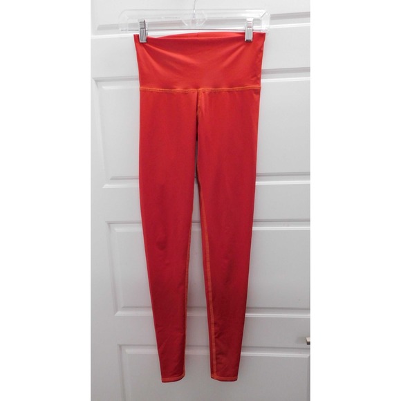 TEEKI Red Orange‎ Stitching Hot Pant Yoga Legging XS - Picture 1 of 3
